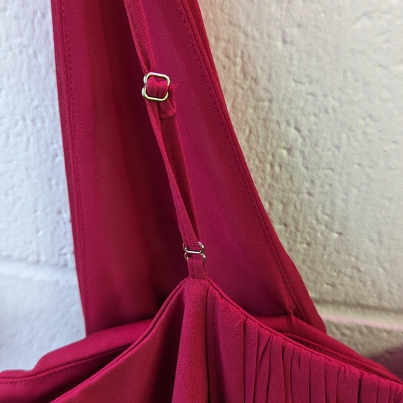 ASOS DESIGN cup detail chiffon overlay pleated maxi dress - Picture 9 of 9